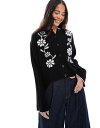 【送料無料】 ミスセルフフリッジ レディース カーディガン アウター Miss Selfridge knitted contrast floral jacqua...
