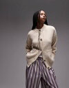 【送料無料】 トップショップ レディース カーディガン アウター Topshop wool blend oversized cardigan in butter...