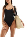 【送料無料】 サウスビーチ レディース 上下セット 水着 South Beach textured cross back high leg swimsuit i...