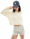 【送料無料】 エイソス レディース ニット・セーター アウター ASOS DESIGN sweater with button collar in cream Cream(4)