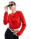 【送料無料】 エイソス レディース カーディガン アウター ASOS DESIGN crew neck cropped cardigan with pocket...