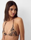 【送料無料】 ベルシュカ レディース トップのみ 水着 Bershka triangle bikini top in leopard print - part of a set Multi(4)