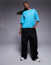 【送料無料】 エイソス レディース Tシャツ トップス ASOS DESIGN knit structured T-shirt in aqua Aqua