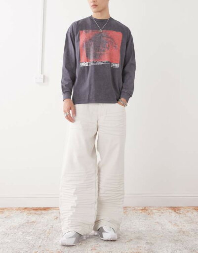 【送料無料】 チープマンデー メンズ デニムパンツ ボトムス Cheap Monday Looser baggy jeans in white White 【送料無料】 チープマンデー メンズ デニムパンツ ボトムス Cheap Monday Looser baggy jeans in white White