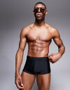 【送料無料】 エイソス メンズ ハーフパンツ・ショーツ 水着 ASOS DESIGN stretch trunk in black Black(4)