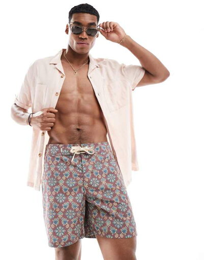 【送料無料】 リズム メンズ ハーフパンツ・ショーツ 水着 Rhythm strand abstract print swim trunks Multi 【送料無料】 リズム メンズ ハーフパンツ・ショーツ 水着 Rhythm strand abstract print swim trunks Multi