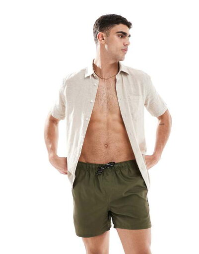 【送料無料】 オンリーアンドサンズ メンズ ハーフパンツ・ショーツ 水着 ONLY & SONS swim shorts in khaki Olive night 【送料無料】 オンリーアンドサンズ メンズ ハーフパンツ・ショーツ 水着 ONLY & SONS swim shorts in khaki Olive night