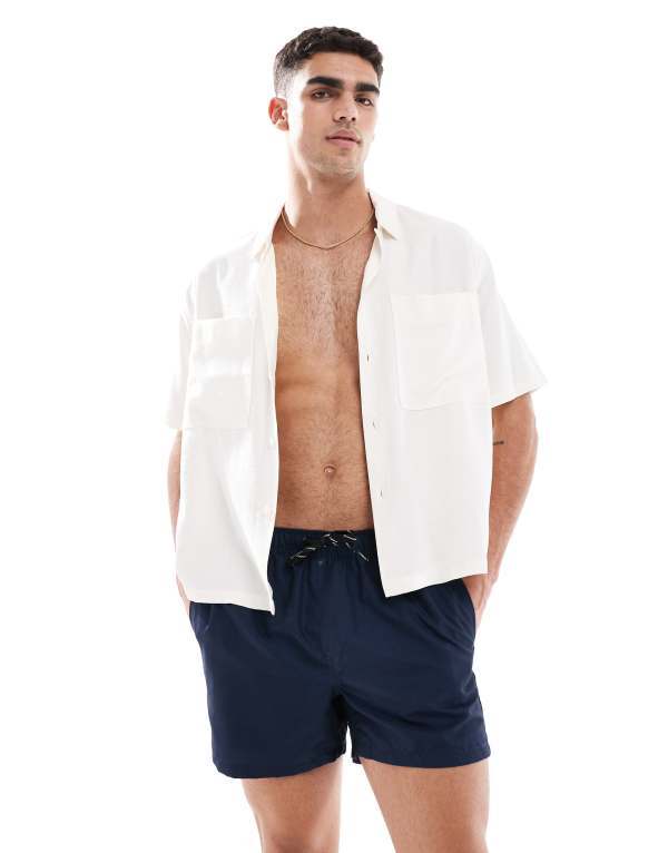 【送料無料】 オンリーアンドサンズ メンズ ハーフパンツ・ショーツ 水着 Only & Sons swim shorts in navy NAVY BLAZER