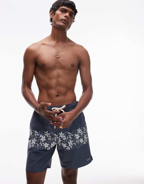 【送料無料】 リズム メンズ ハーフパンツ・ショーツ 水着 Rhythm bora bora swim short in blue Blue
