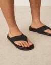 【送料無料】 エイソス メンズ サンダル シューズ ASOS DESIGN classic flip flops in black Black