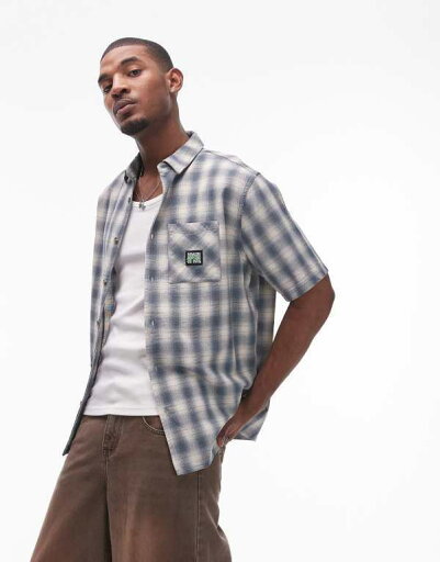 【送料無料】 リップカール メンズ シャツ トップス Ripcurl Raw Energy short sleeve plaid shirt in bone Cream 【送料無料】 リップカール メンズ シャツ トップス Ripcurl Raw Energy short sleeve plaid shirt in bone Cream