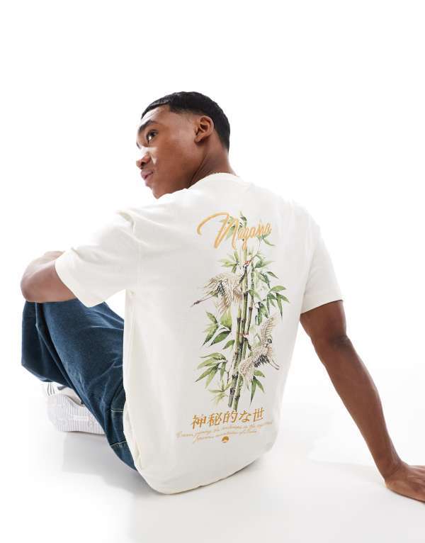 ̵ С  T ȥåץ River Island Naha cranes back print t-sh...