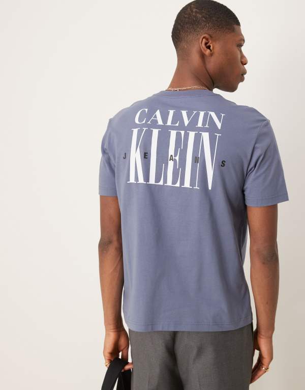 ̵ Х󥯥饤  T ȥåץ Calvin Klein Jeans logo back print t-shi...