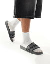 【送料無料】 プルアンドベアー メンズ サンダル シューズ Pull&Bear slides in gray Gray