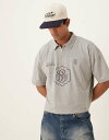 【送料無料】 エイソス メンズ ポロシャツ トップス ASOS DESIGN cropped oversized polo shirt in heavyweig...