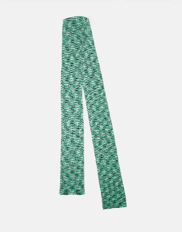 【送料無料】 コルージョン レディース マフラー・ストール・スカーフ アクセサリー COLLUSION Unisex skinny scarf in green tie dye MID GREEN