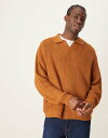 【送料無料】 エイソス メンズ ポロシャツ トップス ASOS DESIGN oversized knitted fisherman rib notch nec...