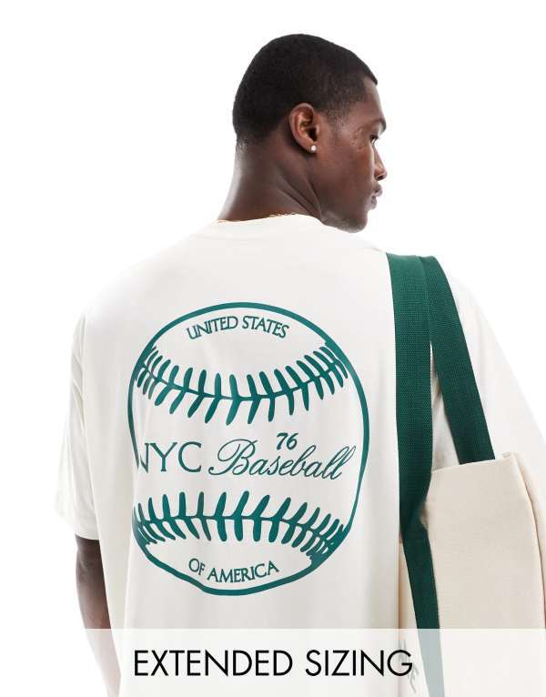 ̵   T ȥåץ ASOS DESIGN oversized t-shirt in white with ...