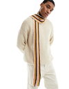 【送料無料】 エイソス メンズ マフラー・ストール・スカーフ アクセサリー ASOS DESIGN knitted skinny scarf in multi stripe Multi