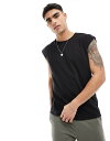 【送料無料】 ブレーブソウル メンズ タンクトップ トップス Brave Soul raw edge tank top in black Black