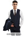 【送料無料】 エイソス メンズ タンクトップ トップス ASOS DESIGN slim suit vest in navy NAVY