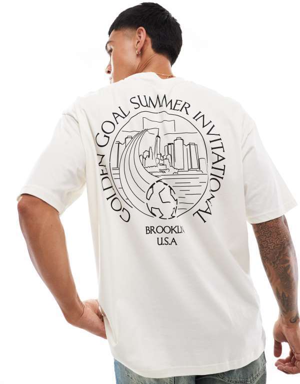 ̵   T ȥåץ ASOS DESIGN oversized T-shirt with scenic ba...
