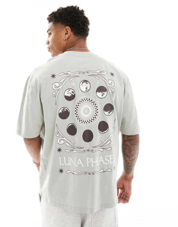 ̵   T ȥåץ ASOS DESIGN oversized T-shirt in light gray ...