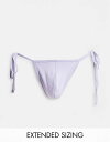 【送料無料】 エイソス メンズ ブリーフパンツ アンダーウェア ASOS DESIGN tie side thong in purple COSMIC SKY