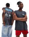 【送料無料】 エイソス レディース ベスト トップス ASOS DESIGN unisex oversized tank top with The Ramone...