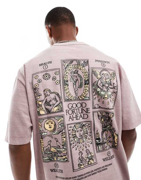 ̵   T ȥåץ ASOS DESIGN oversized t-shirt in washed pink...