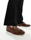 【送料無料】 エイソス メンズ スリッポン・ローファー シューズ ASOS DESIGN loafers in tan leather with natural...