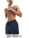 【送料無料】 エイソス メンズ ハーフパンツ・ショーツ 水着 ASOS DESIGN swim shorts in mid length in navy NAVY(4)