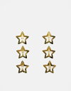【送料無料】 デザインビーロンドン レディース ヘアアクセサリー アクセサリー DesignB London pack of 6 star hair snap ...