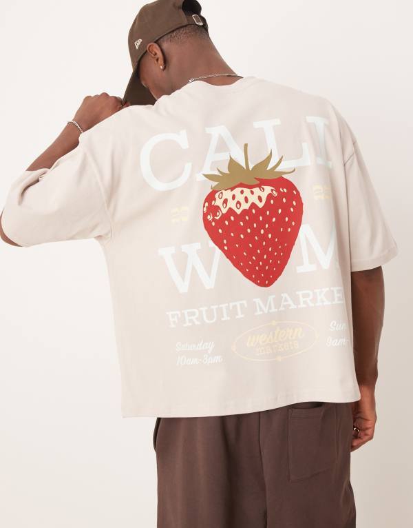 ̵   T ȥåץ ASOS DESIGN oversized boxy heavyweight t-shi...