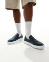【送料無料】 ブレーブソウル メンズ スリッポン・ローファー シューズ Brave Soul slip-on loafers in navy NAVY