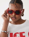 【送料無料】 リクレイム ヴィンテージ レディース サングラス・アイウェア アクセサリー Reclaimed Vintage bubble square sunglasses in cherry red red(4)