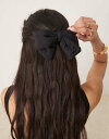 【送料無料】 エイソス レディース ヘアアクセサリー アクセサリー ASOS DESIGN barrette in padded bow detail Blac...