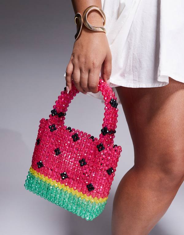 ̵ С ǥ ϥɥХå Хå River Island watermelon beaded grab b...
