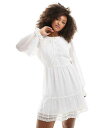 【送料無料】 ミスセルフフリッジ レディース ワンピース トップス Miss Selfridge white chiffon collar detail min...