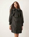【送料無料】 シスタージュン レディース ワンピース トップス Sister Jane metallic tie front jacquard mini dre...
