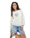 【送料無料】 リーバイス レディース パーカー・スウェット アウター Levi's heritage logo tipped sweatshirt in cre...