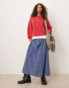 【送料無料】 フリーピープル レディース パーカー・スウェット アウター Free People dropped shoulder relaxed sweatshirt in washed red Strawberry
