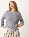 【送料無料】 エイソス レディース パーカー・スウェット アウター ASOS DESIGN exposed seams brushback twist back...