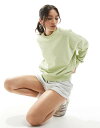 【送料無料】 プルアンドベアー レディース パーカー・スウェット アウター Pull&Bear boxy sweatshirt in pale green GR...