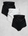 【送料無料】 リンデックス レディース ブリーフパンツ アンダーウェア Lindex MOM Maternity 3 pack lace trim brazilian briefs in black/white Multi(4)
