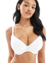 【送料無料】 ドリーナ レディース Tシャツ トップス Dorina Michelle Fuller Bust T-shirt bra in white WHITE(4)