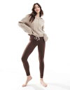 【送料無料】 ヴェロモーダ レディース レギンス ボトムス Vero Moda seamless leggings in coffee bean brown Coffee bean(4)