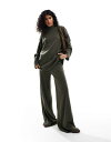 【送料無料】 エイソス レディース ジャンプスーツ トップス ASOS DESIGN brushed rib layered 2 in 1 Jumpsuit i...