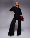 【送料無料】 エイソス レディース ジャンプスーツ トップス ASOS DESIGN 2 in 1 oversized t-shirt jumpsuit wit...