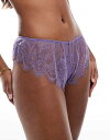 【送料無料】 コットンオン レディース ブリーフパンツ アンダーウェア Cotton On eyelash cheeky briefs in purple ha...